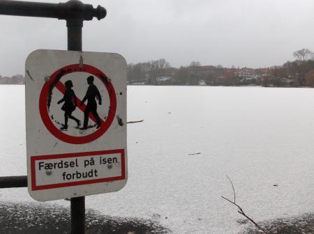 Il a neig� sur le lac glac�